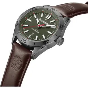 Timberland 天柏嵐 HILLSBORO系列 經典休閒腕錶 皮帶-綠43mm(TDWGB0041401)