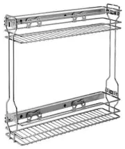 Rev-A-Shelf 548-06-1 Sink Classics 5-1/2"W Steel Frame Two Tier - Chrome