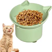 Elevated & Tilted Pet Bowls - Safe Silicone Pet Feeder Cat Feeding Bowls - Heat-Resistant, to Slow Down Eating, Anti Vomiting Fish-Shaped Cat Dog Dish for Dry and Wet Food