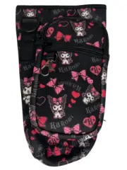 Sanrio Kuromi Insulated Neoprene Water Bottle Carrier 2 Pockets Key Ring Strap