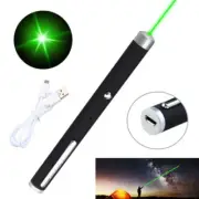 Lightweight USB Rechargeable 5mW Green Laser Pointer Pen Visible Beam Light