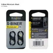 Nite Ize Lsbm-01-2R3 S-Biner Slidelock Black 2 Pack - Secure Locking Mechanism