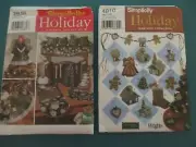 Sewing Pattern Lot of 2 Simplicity 7846 4810 Christmas Gingerbread Ornaments