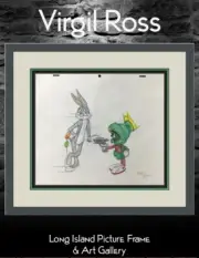Virgil Ross Original Signed Model Sheet Drawing Marvin Martian and Bugs II Frame