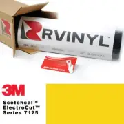 3M 7125 Scotchcal Bright Yellow 15 Vinyl Film Sign Craft Hobby Decal Sheet Roll
