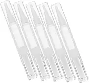 Veemoon 5pcs Refillable Nail Oil Pens Transparent Twist Applicators for Cuticle Care and Lip Gloss Lightweight Makeup Brushes for Serum and Foundation Versatile Beauty Tool for Travel