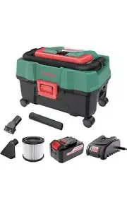 HYCHIKA 18V Cordless Shop Wet Dry vacuums, 4 Gallon Wet and Dry Vacuum...