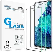 KATIN [2-Pack] Screen Protector For Samsung Galaxy S20 FE 5G, Galaxy S20 FE Tempered Glass, Support Fingerprint Unlock, Bubble-Free, 9H Hardness, Easy to Install, Case Friendly
