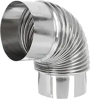 Stainless Steel Chimney Flexible Air Vent Hose Durable Flue Elbow for Efficient Airflow and Reduced Ventilation Resistance