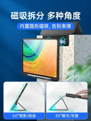 適用于華為平板電腦matepad保護套12.6英寸2021磁吸帶筆槽外殼mate pad pro10.8寸M6皮套暢享原裝5G全包硅膠