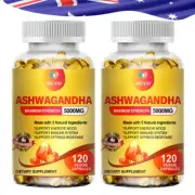 5000mg Ashwagandha Softgels Boosts Immunity 240 Natural Capsules