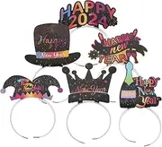 KICHOUSE 6pcs Spring Festival Decor New Year Hair Decor New Year Party Headwear New Years Eve Party Hats 2024 Lovely Hair Hoops 2024 New Year Headband Spring Festival Headband Paper