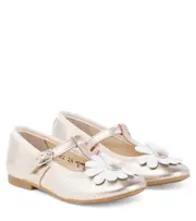 [Pom d'Api] Pom d'Api Dory Flo metallic leather ballerinas UK 12.5 gold