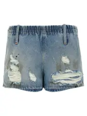 [Mm6 Maison Margiela] Mm6 Maison Margiela-Used Shorts Bermuda E Short Celeste-Donna 40IT Light Blue