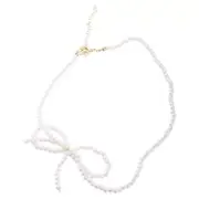 Bowknot Necklace Charm Necklace Elegant Beaded Coker Fashion Beads Necklace