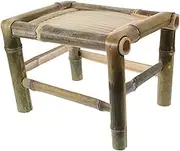 Generic Bamboo Dining Stool Handmade Small Low Chair for Indoor Outdoor Use Breathable Vintage Bamboo Seat for Home Garden Balcony and Office Spaces
