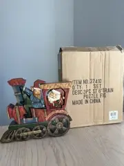 Santa Train Christmas Puzzle Figurine - Exclusively By Roman - New Open Box