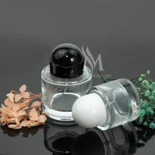 30ml香水瓶圓形圓筒玻璃瓶帶噴霧蓋