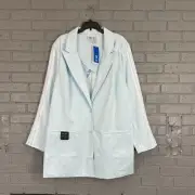 $150 Womens Plus Size 4X Adidas Always Original Blazer Track Jacket HT3764 Blue