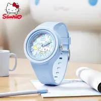 在飛比找momo購物網優惠-【SANRIO 三麗鷗】凱蒂貓美樂蒂大耳狗果凍錶帶夜光石英錶