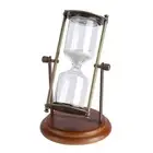 Sand Timer 15 Minutes Metal Rotating Sand Glass Timer Clock Hourglass Table