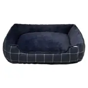 Lexi & Me Bolster Dog Bed French Navy Small/Medium