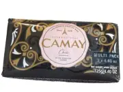 2 Camay Chic bar Soap International Softly Scented Body Bath 125g 4.4oz.