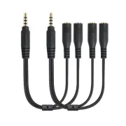 Headphones Cable Splitter for Headphones 3.5mm Headsets Mic Splitter Cable 20cm
