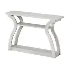 120cm Console Table Wooden Hallway Entryway Table 3-Teirs Open Storage Shelves