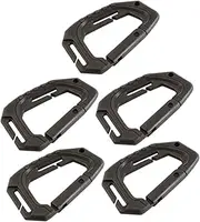 SUPVOX 10pcs High Strength Buckle Keychain Carabiner Clip for Mountaineering Heavy Duty Snap Clip Hook Random Color