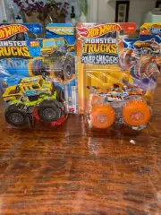 Hot Wheels 2024 Monster Trucks Unimog And Monster Power Smashers Tiger Shark NEW