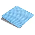 Silicone Trivet Mats 2pcs Hot Pan Pads Hot Pot Holder -Light Blue, Light Gray