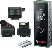 Bosch Home & Garden Zamo III Set Premium Bosch 4 in 1 Digital Laser Measurer Zamo III Set 20m (Range Finder, Tape Adapter, Wheel Adapter, Line Adapter and 2 x AAA Batteries Included), Small, Green