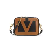 [Valentino Garavani] Valentino Garavani-Black Lambskin Viva Superstar Camera Case Shoulder Bag-Uomo OS OS