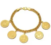 Turkish Coins 21cm Gold Bracelet Turkey Ancient Coin Banglet Ethnic Festival