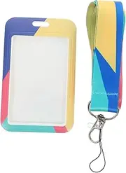 Angoily Office Card Holder with Lanyard Id Badge Holder Lightweight Portable Name Tag Sleeve for Staff Nurses and Workers Lanyard Wallet for Women