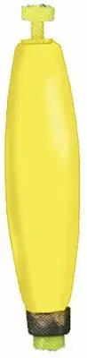 COMAL WGHTD SNAP Cigar Float 1 1/2in Yellow 3pk 12bg