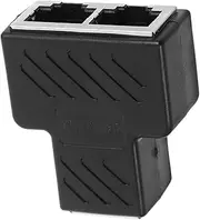 Gadpiparty Ethernet Splitter Adapter Dual Ports Network Adapter for Compact Design for Stable Signal Transmission Expand Interface to Two Devices