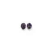 14k White Gold 10x8mm Oval Fire Topaz Earrings