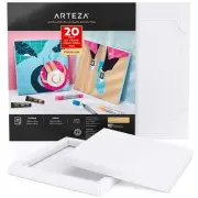 Mixed Media Paper Foldable Canvas Pad, 9.5x9.5 Inches, 20 Sheets, DIY Frame, ...