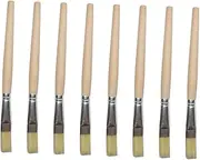 12pcs Bristle Brush Set Oil Painting Brush Wooden Handle Non-Shedding for BBQ