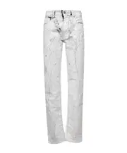 MM6 Maison Margiela Craquele Effect Paint Slim Fit Jeans 25,27,28,29 White
