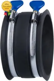 70369 4 Inch Dust Control Flex Cuff with Adjustable Key Hose Clamps, Hose