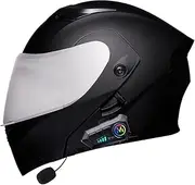 Modular Motorbike Bluetooth Helmet,Full Face Flip Up Motorcycle Helmet,DOT/ECE Approved,with Double Visor Built-in Speaker Headset Microphone,for Youth Men Women