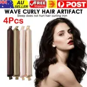 4X Heatless Curling Rod Headband No Heat Wave Hair Curlers Sleep Overnight Set