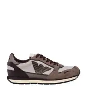 eagle-patch suede-panelled sneakers UK11 Black
