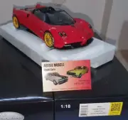 1:18 Autoart Pagani Huayra Roadster in Rosso Monza Red