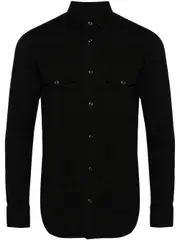 [TOM FORD] cotton denim western shirt 44 Black