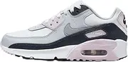 [Nike] Air Max 90 Big Kids' Shoes (HF6358-104, White/Pink Foam/Armory Navy/Wolf Grey)