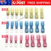 60PCS Heat Shrink Quick Disconnect Spade Connectors Wire Crimp Spade Terminals